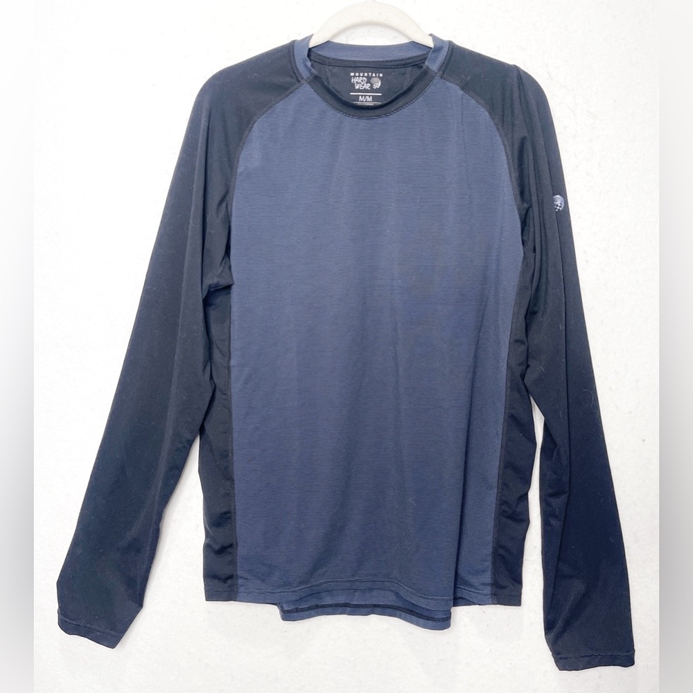 Mountain Hardwear Long Sleeve Wick Q Top Striped Size Medium Gorpcore Layering